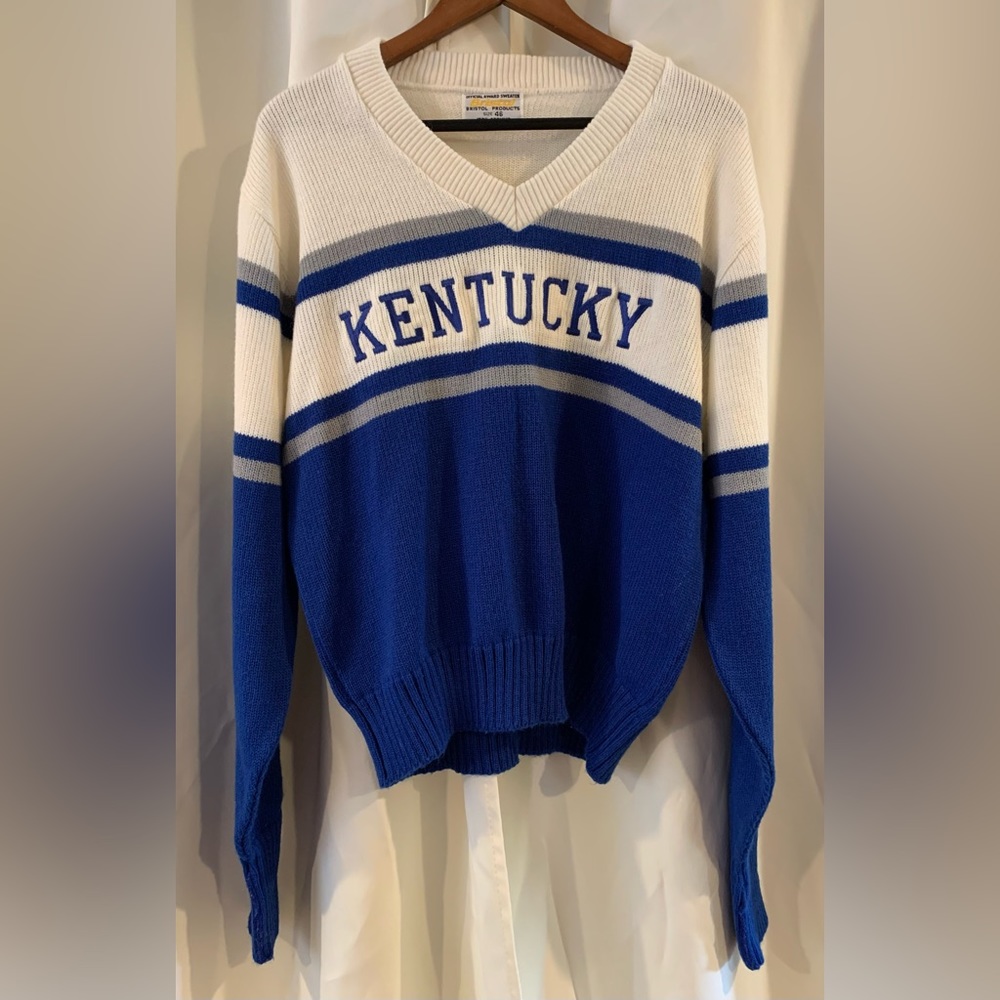 Bristol‎ Products Kentucky Wildcats Vintage Official Award Sweater Size 46